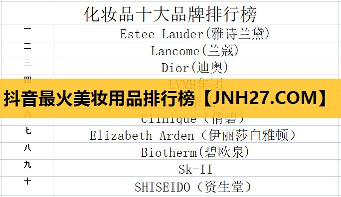 抖音最火美妆用品排行榜